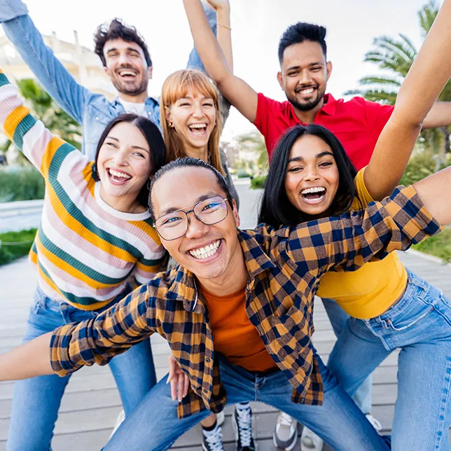 group of diverse young adults