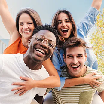 group of diverse young adults